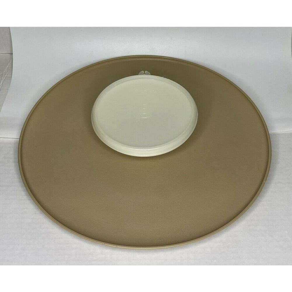 Vtg Tupperware Dip & Serve Tray‎ Set Tan 492-3 U181